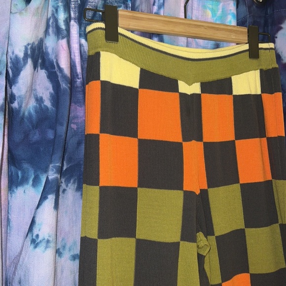 NWOT Checkerboard Pant: Papaya Check -Backbeat - Picture 3 of 7